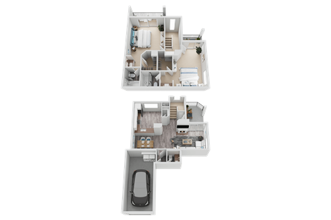 Plan D2 at Harbor Pointe, Dana Point, CA